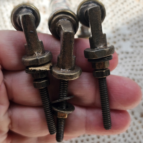 Polish Pottery Pull Handles For Cabinet Set Of 3 Used - Picture 2 of 8